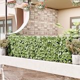 thumbnail of Siepe Finta Artificiale Ultra Coprente Anticaduta Rotolo Rete Frangivista Frangivento Ornamentale Foglia Edera Sintetica Per Ringhiera 1x6 mt