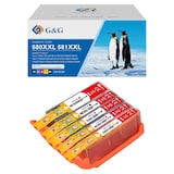 thumbnail of G&G Canon PGI-580/CLI-581 XL - Huismerk Inkcartridge - Multipack / Zwart / Cyaan / Magenta / Geel
