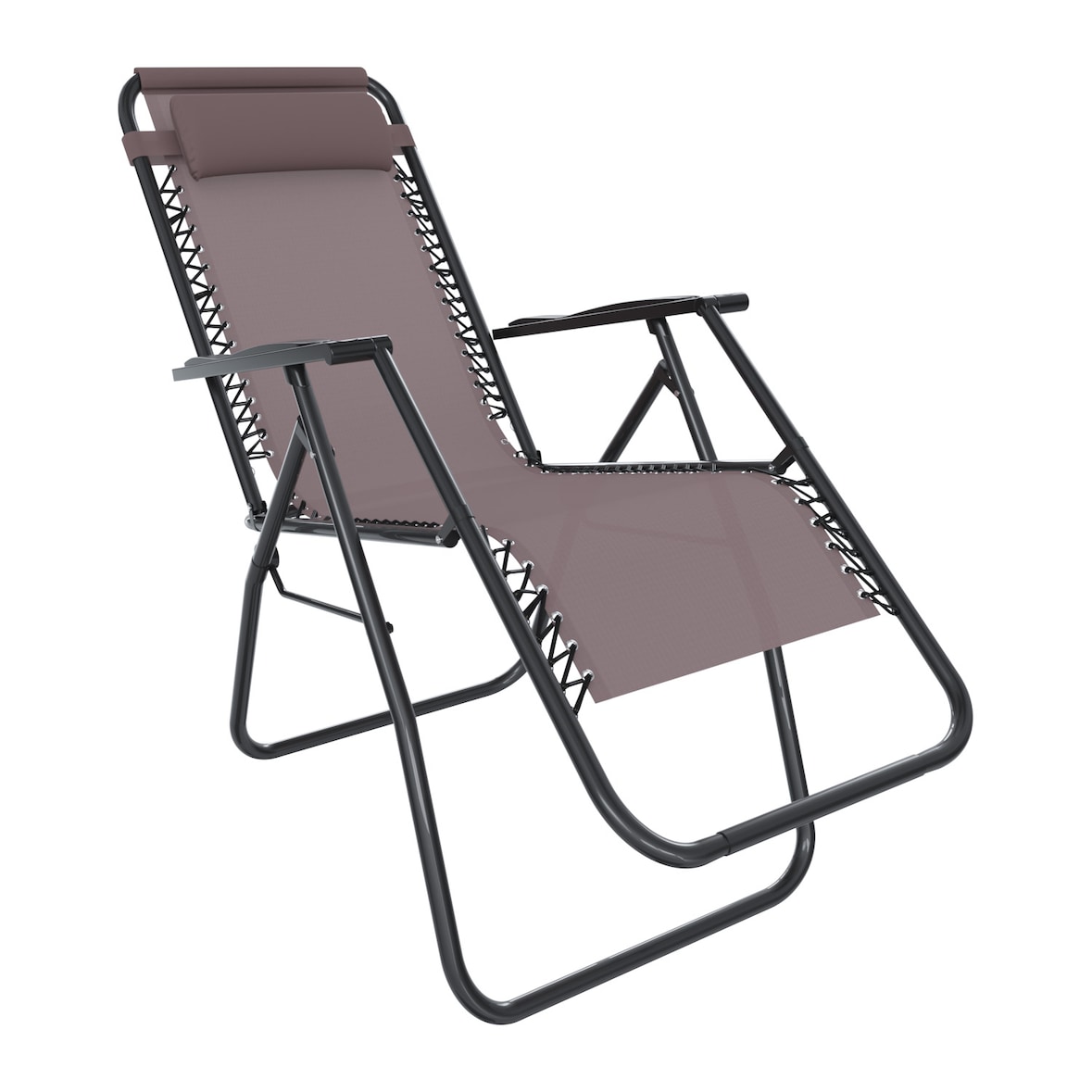 Sedia Sdraio A Gravità Zero Da Giardino Poggiatesta Regolabile Sedia Pieghevole Oscillante Ergonomica Traspirante Portata Massima 120 Kg (Tortora)