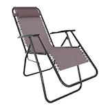 thumbnail of Sedia Sdraio A Gravità Zero Da Giardino Poggiatesta Regolabile Sedia Pieghevole Oscillante Ergonomica Traspirante Portata Massima 120 Kg (Tortora)