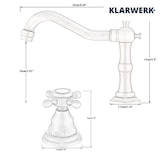 thumbnail of JULIAN | Vintage 3-Loch Badarmatur Silber gebürstet | Premium Retro Edelstahl Wasserhahn Waschbecken | Antike 2-Griff Mischbatterie Hotel Gastronomie