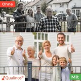 thumbnail of 10x Qualinos Pfostenkappen 60x40 mm mit Überstand und Sichherungssteg in Anthrazit 7016 für Zaunpfosten Rechteckrohr UV-stabilisiert Made in Germany