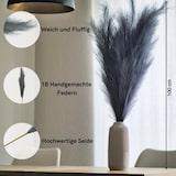 thumbnail of Layba Decoración de Hierba de Pampa Artificial en Gris Boho - Paquete de 3 de 100 cm, Ideal para Decoración de Bodas, Salón y Dormitorio