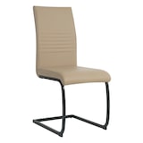 thumbnail of Möbilia Freischwinger-Stuhl 2er Set | Kunstleder | Freischwingergestell | B 42 x T 59 x H 97 cm | taupe – schwarz | 21020060 | Serie STUHL