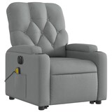 thumbnail of vidaXL Elektrischer Massagesessel mit Aufstehhilfe Hellgrau Stoff