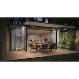 thumbnail of Spettmann SUN LED Halbkassettenmarkise mit Funkmotor rechts und LED-Beleuchtung 500x300cm Gestellfarbe anthrazit Dessin uni beige