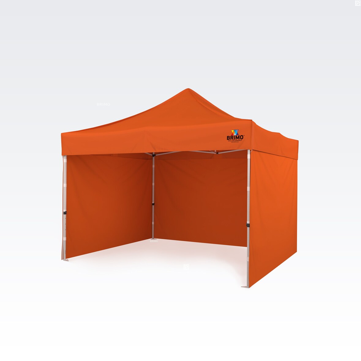 Faltpavillon 3x3m - mit 3 Wänden - Orange