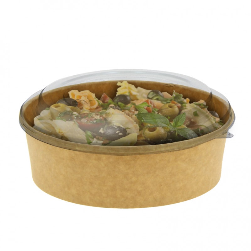 200 pezzi. Scatola di cartone kraft con coperchio antiappannamento (948cc) Rif. ENS017