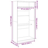 thumbnail of vidaXL Kleiderschrank Sonoma-Eiche 100x50x200 cm Holzwerkstoff