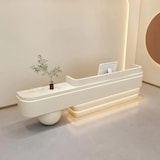 thumbnail of Empfangstresen, Firmen-Rezeption, Kassentresen, Bar, geeignet für Schönheitsstudios, Ateliers und Geschäfte 180×60×100cm【QXJ180】