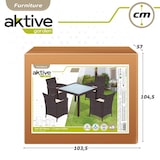 thumbnail of Conjunto de móveis de jardim de mesa e cadeiras de vime Aktive