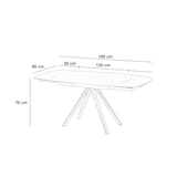 thumbnail of Kyoto four - Uitschuifbare tafel (120/180 x 90 cm) in grijs keramiek