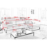 thumbnail of KAWOLA Sofa RICARDA Ecksofa Cord grau Recamiere rechts