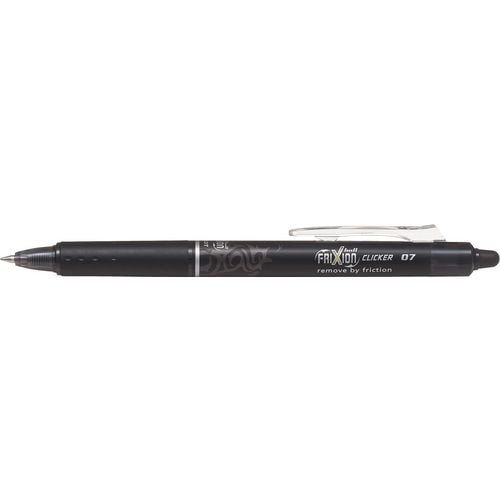 PILOT Stylo Roller FriXion Clicker rétractable, pointe moyenne Noir