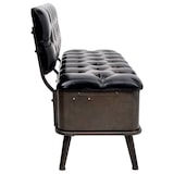 thumbnail of vidaXL Sitzbank mit Stauraum und Rückenlehne 110cm Schwarz Kunstleder