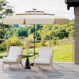 thumbnail of Guarda-sol COSTWAY com iluminação LED, guarda-sol de jardim de 3 camadas com manivela e sanefa, dobrável em 35° em ambos os lados