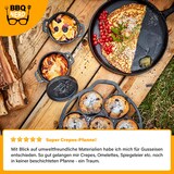 thumbnail of BBQ-Nerd® Gusseisen Crêpespfanne Ø 19 cm für Pfannkuchen Crêpes Spiegelei ? Crepepfanne für Grill Feuerstelle Herd einschl. Induktion