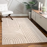 thumbnail of Teppich Kurzflor Abstrakt Wohnzimmer schmutzabweisend Creme Rechteckig 120x160 | 60% Polypropylen, 40% Polyester | Florhöhe: 11 mm | pflegeleicht