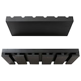 thumbnail of Conjunto de 2 prateleiras para vinhos HWC-P22, suporte de vidro/garrafas para 6 garrafas/15 copos em madeira com certificação FSC® 61x28cm ~ preto