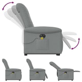 thumbnail of vidaXL Elektrischer Massagesessel mit Aufstehhilfe Hellgrau Stoff