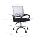 thumbnail of Bureaustoel met Wielen Classic 95x65x52cm Blauw Thinia Home