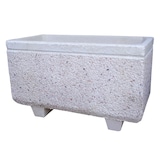 thumbnail of Jardinière en béton et marbre - 60x30x34cm