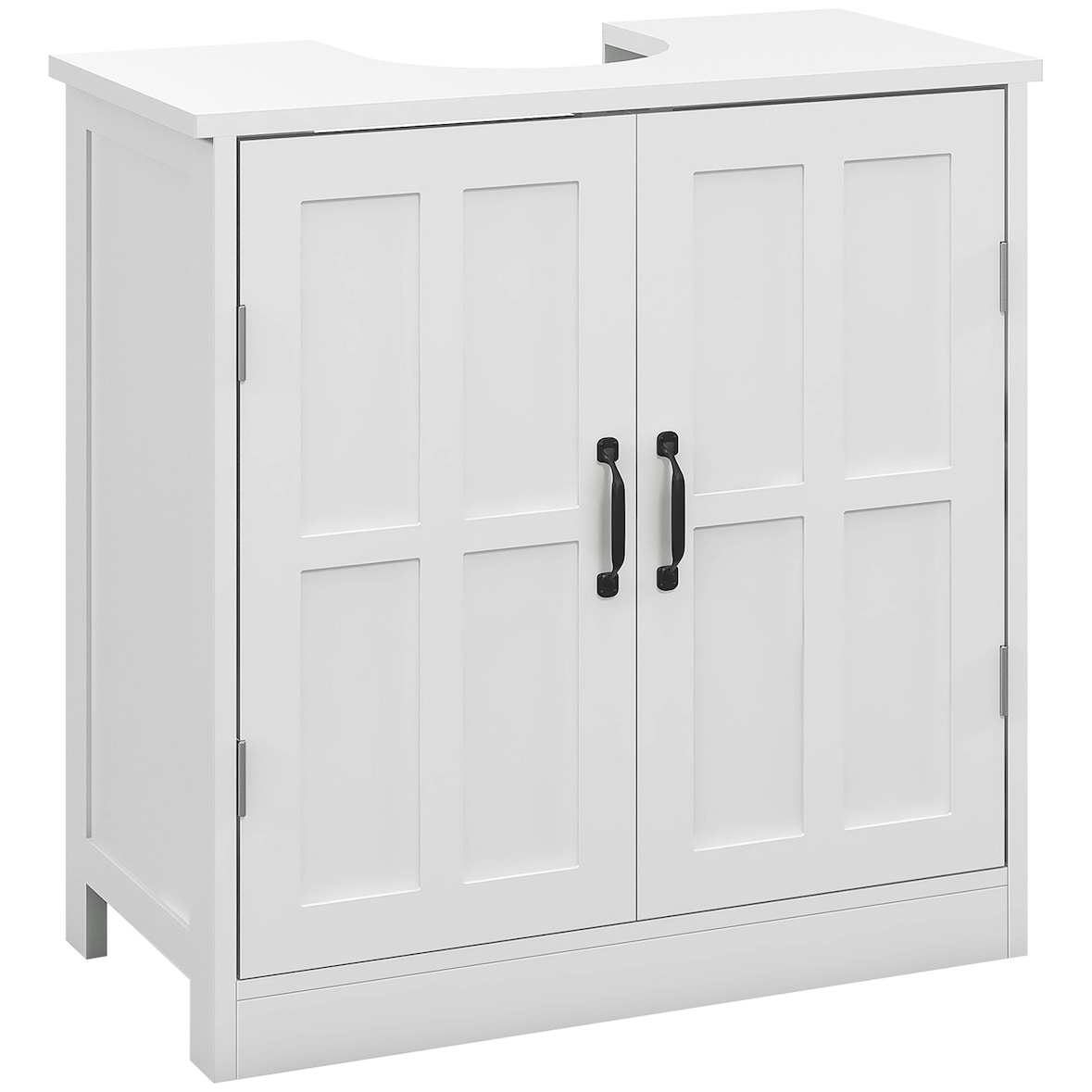 Mueble para debajo del lavabo armario de baño bajo lavabo con puerta doble y estante ajustable carga 20 kg 60x30x60 cm