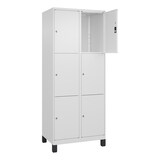 thumbnail of C+P Schließfachschrank Classic PLUS, Füße, 2 Abteile, 1950x800x500mm, 9016/9016