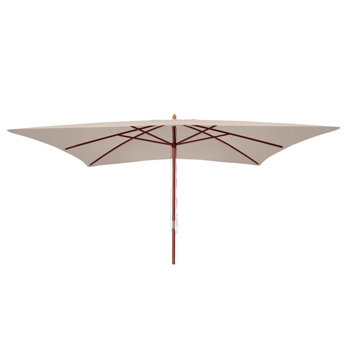 Sonnenschirm Florida, Gartenschirm Marktschirm, 3x4m Polyester/Holz 6kg ~ creme