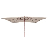 thumbnail of Sonnenschirm Florida, Gartenschirm Marktschirm, 3x4m Polyester/Holz 6kg ~ creme