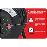 thumbnail of Enrollacables de 25 metros con 4 tomas. Potencia Máxima 3000W, 16A, 250V, Protección Sobrecalentamiento, Protección Infantil