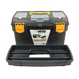 thumbnail of Boite à outils vide 18" 43.2 x 25 x 23.8 cm - Caisse à outils 3 organiseurs et porte outils Amovible VITO