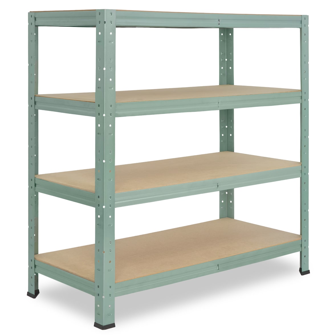 shelfplaza HOME Schwerlastregal 100x30x45 cm in grün mit 4 Böden und 175 kg Traglast pro Boden