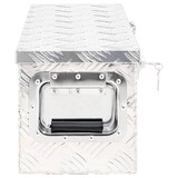 thumbnail of DELUKE® Aluminiumbox mit Deckel - Abschließbar Alubox Deichselbox Alu Anhängerbox Werkzeugkiste Metall Transportbox Metallkiste, 60x23,5x23cm Silber