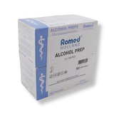 thumbnail of Romed Alkoholtupfer 65 x 30 mm, 2-lagig, Spar-Set 2 x 100 Stück, hygienisch eingesiegelt