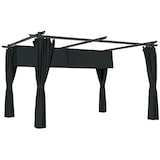 thumbnail of Outsunny pérgola con techo retráctil 4x3 m pérgola de aluminio con paredes laterales cenador con tela de poliéster anti-UV resistente al agua gris