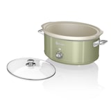 thumbnail of Swan Retro SF17031GN Olla Cocción Lenta 6,5L Recipiente Extraíble, Antiadherente Cerámica libre PFOA y PTFE, 3 Temperatura, Tapa Vidrio, Verde, 320W