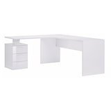 thumbnail of Web Furniture NEW SELINA Scrivania ad Angolo Melaminico 3 Cassetti 160x180cm   Bianco Lucido
