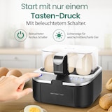 thumbnail of Emerio Smart Eierkoker Elektrisch - Voor 6 Eieren - 400W - spraakmeld. - Hard, zacht en medium gekookt tegelijk - EB-123177.12 - Eierkoker Zwart