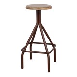 thumbnail of MISTERWILS Taburete Alto Metal Y Madera Inkaspar 37x73.5x37 73.5x37x37 Óxido