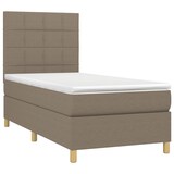 thumbnail of vidaXL Boxspringbett mit Matratze & LED Taupe 90x200 cm Stoff