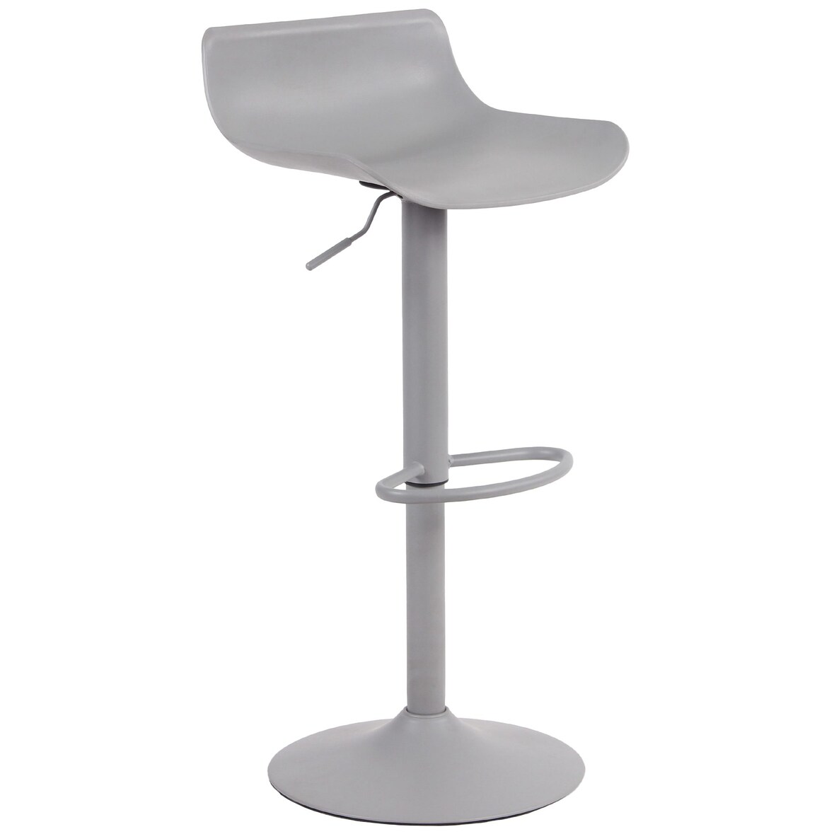 DELUKE® Barhocker höhenverstellbar Grau JUTO - Kunststoff, 68,5-94x43x44cm | Barhocker mit Lehne Tresenhocker Barstuhl Küchenhocker Thekenhocker