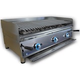 thumbnail of LUX WORLDMAI Lavastein-Gasgrill 100 cm. INOX-Tischgrill für Bar, Restaurant und Gastronomie.