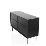 thumbnail of Dressoir KARBY S 120x40x75 cm 6 laden zwart hjh LIVING