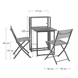 thumbnail of SVITA balkonset ruimtebesparend balkonmeubel klein balkon opvouwbaar wit