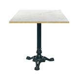 thumbnail of Restootab - Mesa de bistrô 70x70cm mármore paros bordas de latão