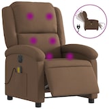 thumbnail of vidaXL Massagesessel Elektrisch Braun Stoff