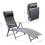 thumbnail of Lettino sdraio da giardino piscina spiaggia reclinabile prendisole in textilene Charme