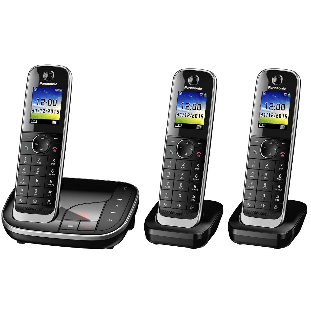 Panasonic Schnurlostelefon KX-TGJ323GB schwarz Trio
