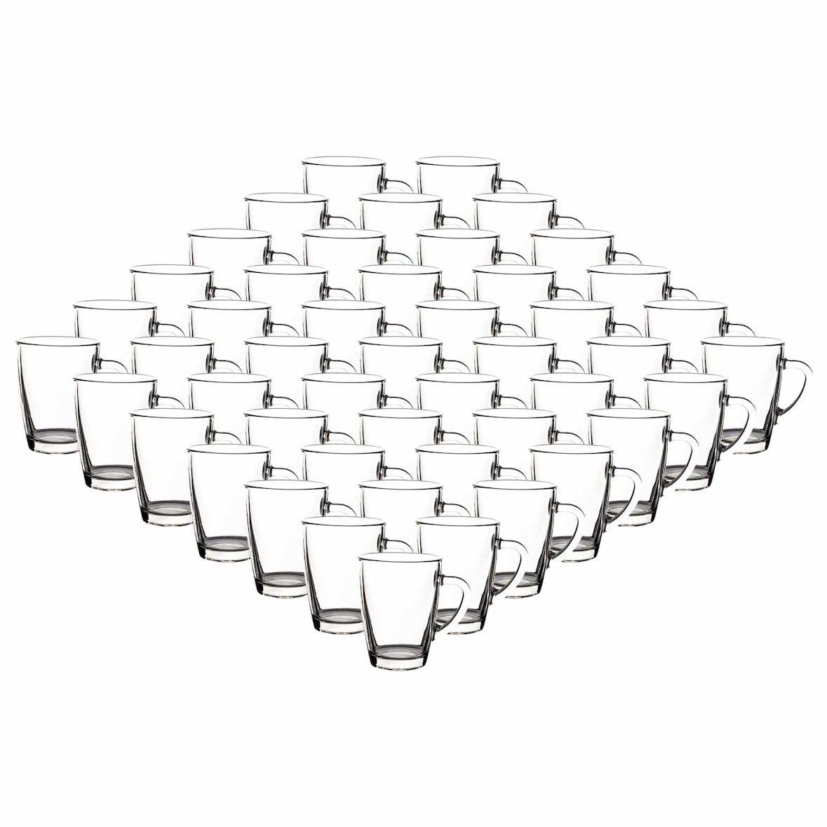 Van Well Kaffeebecher Teebecher Glasbecher 300 ml 48er Set